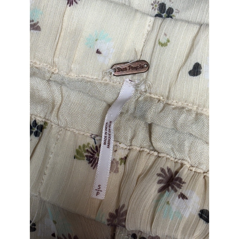 Free People From The Valley Floral Mini Skirt Size S Tiered Ruffle Elastic Waist - Picture 3 of 4